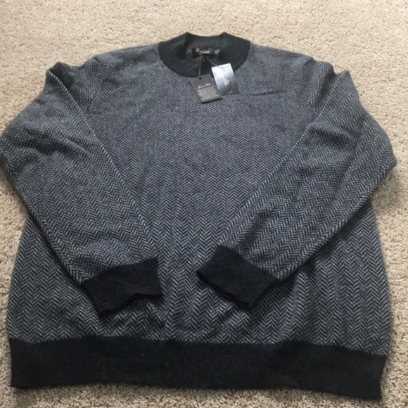 NWT! TASSO ELBA men's size L cashmere sweater - Picture 4 of 4